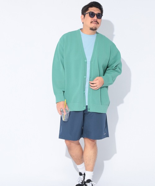 B&T CLUB(ビーティークラブ)の「B&T CLUB (ビーアンドティークラブ) ふわかる エアーニット 鹿の子編み Vネック カーディガン(カーディガン/ボレロ・メンズ・ブルー/イエロー/ブラック/グリーン・5L/6L/3L/4L)」の21枚目の写真