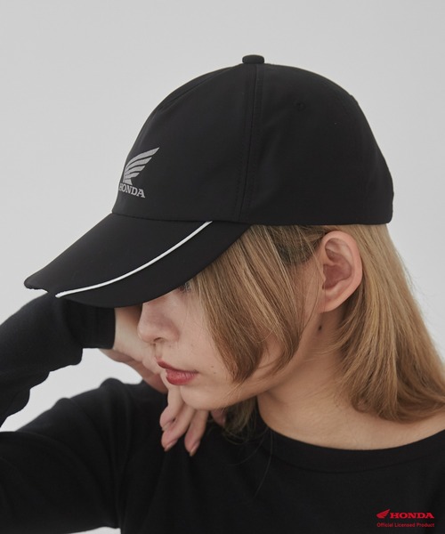 WEGO（ウィゴー）の「∴WEGO/【25年春夏新作】別注Hondaキャップ（キャップ・レディース・ブラック/ブラック系2・FREE）」の3枚目の写真