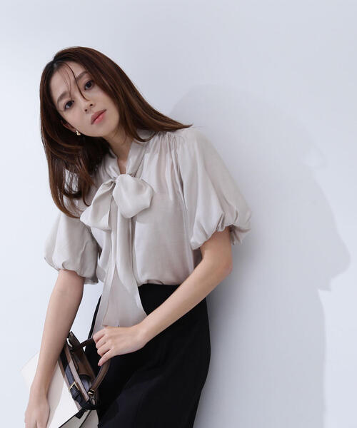 【新品】シアーブラウス　S ナチュラルビューティーベーシック ナチュラルビューティーベーシック NATURAL BEAUTY BASIC シアー