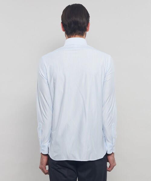MACKINTOSH LONDON(マッキントッシュ ロンドン)の「【FLEX JERSEY】鹿の子バーズアイストライプジャージーシャツ(シャツ/ブラウス・メンズ・ブルー系その他4/グリーン系その他3/パープル系その他2・M/S/L/XL)」の9枚目の写真