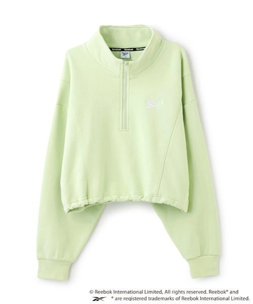 LOVETOXIC（ラブトキシック）の「【Reebok】クロップドハーフジップ（スウェット・キッズ・ブラック/オフホワイト/ライトグリーン・S:140cm/M:150cm/L:160cm）」の13枚目の写真