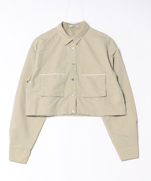 SOTT(ソット)の「2way Utility Shirt 2wayユーティリティシャツ(シャツ/ブラウス・レディース・オフホワイト/グリーン・FREE)」の14枚目の写真