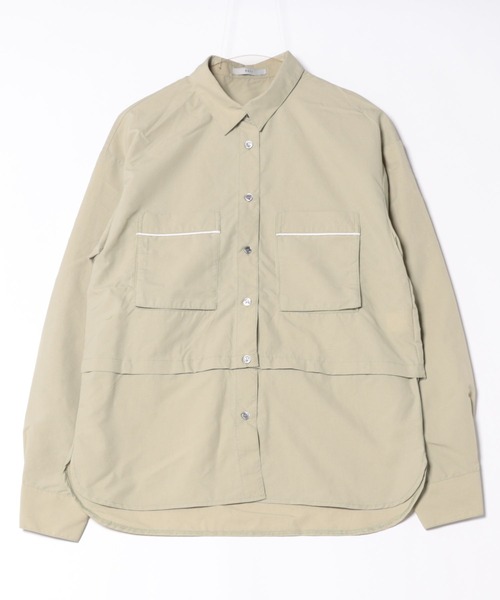 SOTT(ソット)の「2way Utility Shirt 2wayユーティリティシャツ(シャツ/ブラウス・レディース・オフホワイト/グリーン・FREE)」の21枚目の写真