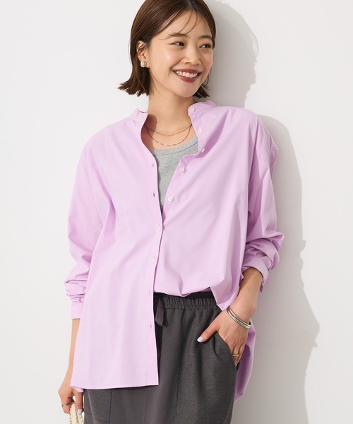 CRAFT STANDARD BOUTIQUE(クラフトスタンダードブティック)の「【追加】バックフリルシャツ ◆(シャツ/ブラウス・レディース・オフホワイト/ブラック/ブルー系その他6/グリーン系その他3/ピンク/ベージュ系その他2/ブラック×ホワイト・FREE)」の1枚目の写真