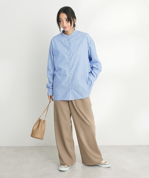 CRAFT STANDARD BOUTIQUE(クラフトスタンダードブティック)の「【追加】バックフリルシャツ ◆(シャツ/ブラウス・レディース・オフホワイト/ブラック/ブルー系その他6/グリーン系その他3/ピンク/ベージュ系その他2/ブラック×ホワイト・FREE)」の15枚目の写真