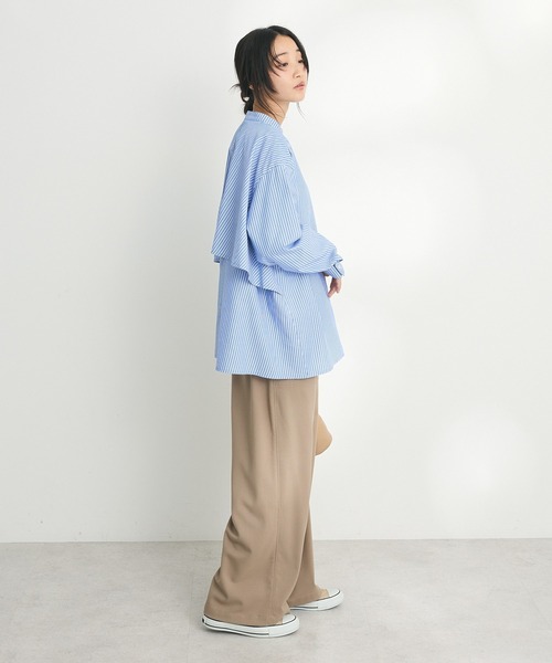 CRAFT STANDARD BOUTIQUE(クラフトスタンダードブティック)の「【追加】バックフリルシャツ ◆(シャツ/ブラウス・レディース・オフホワイト/ブラック/ブルー系その他6/グリーン系その他3/ピンク/ベージュ系その他2/ブラック×ホワイト・FREE)」の16枚目の写真