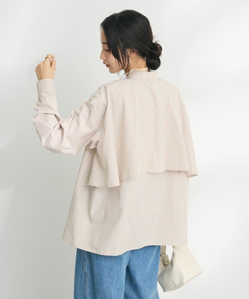 CRAFT STANDARD BOUTIQUE(クラフトスタンダードブティック)の「【追加】バックフリルシャツ ◆(シャツ/ブラウス・レディース・オフホワイト/ブラック/ブルー系その他6/グリーン系その他3/ピンク/ベージュ系その他2/ブラック×ホワイト・FREE)」の20枚目の写真