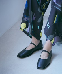 ストラップバレエフラットシューズ