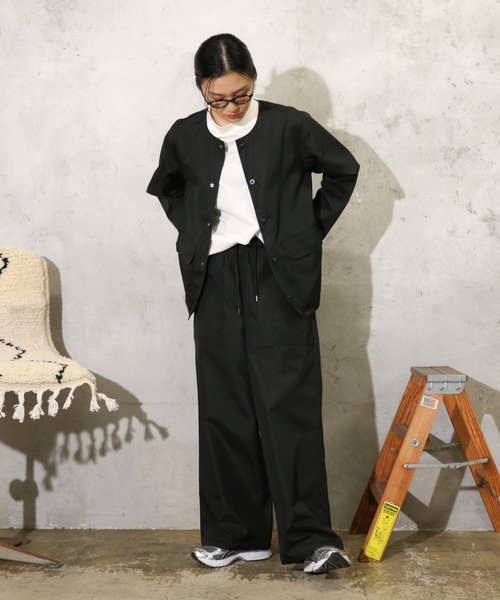 TAION(タイオン)の「TAION / タイオン NON DOWN MILITARY REVERSIBLE WIDE PANTS (TAION-R139NDML-1) ミリタリー ワイド バギーパンツ(その他パンツ・メンズ・ブラック/オリーブ/その他1/ダークネイビー・MEDIUM/LARGE/X-LARGE)」の2枚目の写真