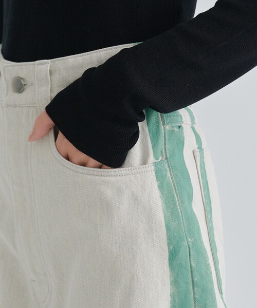 AKANE UTSUNOMIYA（アカネウツノミヤ）の「【AKANE UTSUNOMIYA/アカネウツノミヤ】SAO-FP34-2002(サイドラインデニム)（デニムパンツ・レディース・キナリ/ダークインディゴブルー・38/36）」の10枚目の写真