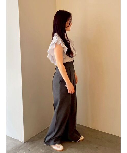 LAGUNAMOON（ラグナムーン）の「ZIPスウェットワイドフレアパンツ（スウェットパンツ・レディース・チャコールグレー/ライトグレー・SMALL/MEDIUM）」の17枚目の写真