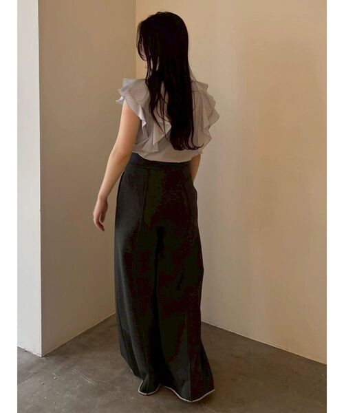 LAGUNAMOON（ラグナムーン）の「ZIPスウェットワイドフレアパンツ（スウェットパンツ・レディース・チャコールグレー/ライトグレー・SMALL/MEDIUM）」の18枚目の写真