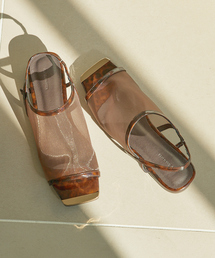 メタルトゥ メッシュサンダル