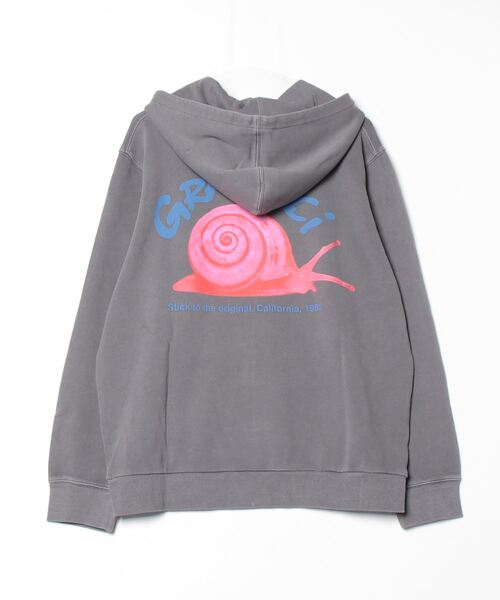 Gramicci(グラミチ)の「SNAIL HOODED SWATSHIRT|スネイルフーデッドスウェットシャツ(パーカー・メンズ・ネイビー/チャコール/レモンイエロー/ヘザーグレー・XL/L/M/S/XXL)」の6枚目の写真