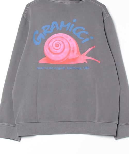 Gramicci(グラミチ)の「SNAIL HOODED SWATSHIRT|スネイルフーデッドスウェットシャツ(パーカー・メンズ・ネイビー/チャコール/レモンイエロー/ヘザーグレー・XL/L/M/S/XXL)」の7枚目の写真