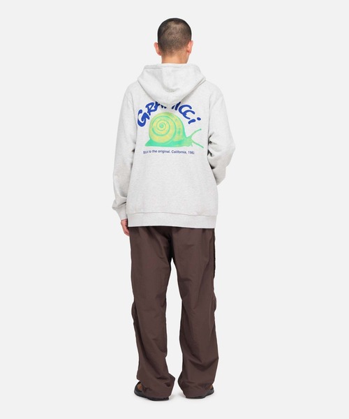 Gramicci(グラミチ)の「SNAIL HOODED SWATSHIRT|スネイルフーデッドスウェットシャツ(パーカー・メンズ・ネイビー/チャコール/レモンイエロー/ヘザーグレー・XL/L/M/S/XXL)」の13枚目の写真