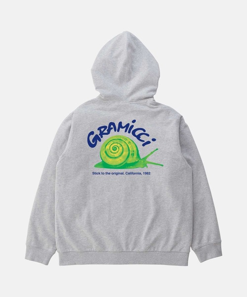 Gramicci(グラミチ)の「SNAIL HOODED SWATSHIRT|スネイルフーデッドスウェットシャツ(パーカー・メンズ・ネイビー/チャコール/レモンイエロー/ヘザーグレー・XL/L/M/S/XXL)」の15枚目の写真