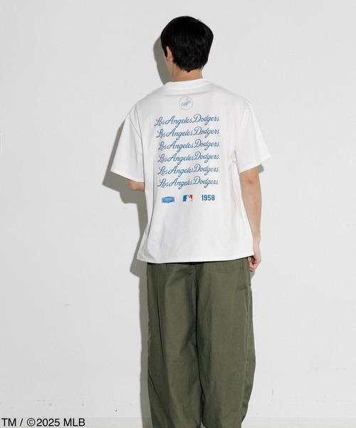 即完売　レア商品　アズール　MLB　LA　ショート丈　Tシャツ　出品迷い中♡ セール】別注MLB Tee - LOS ANGELES DODGERS（Tシャツ