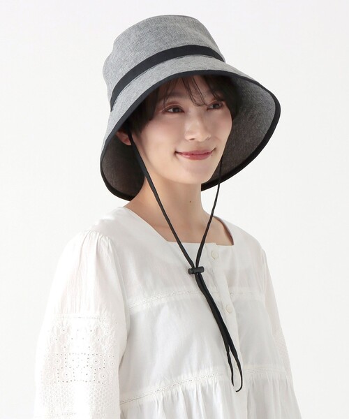 Afternoon Tea(アフタヌーンティー)の「ギマツバ広UVハット(ハット・レディース・ライトブラウン/アイボリー/グレー・ONE SIZE)」の15枚目の写真