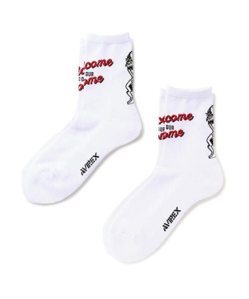 AVIREX（アヴィレックス）の「《直営店限定》PIN UP GIRL "CHEERLEADER" SOX / ピンナップガール チアリーダー 靴下 / AVIREX / アヴィレックス（ソックス/靴下・メンズ・ホワイト/ブラック・FREE）」の7枚目の写真