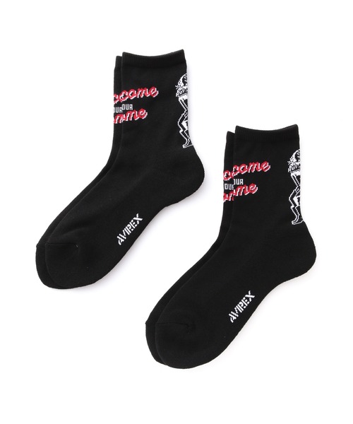 AVIREX（アヴィレックス）の「《直営店限定》PIN UP GIRL "CHEERLEADER" SOX / ピンナップガール チアリーダー 靴下 / AVIREX / アヴィレックス（ソックス/靴下・メンズ・ホワイト/ブラック・FREE）」の8枚目の写真