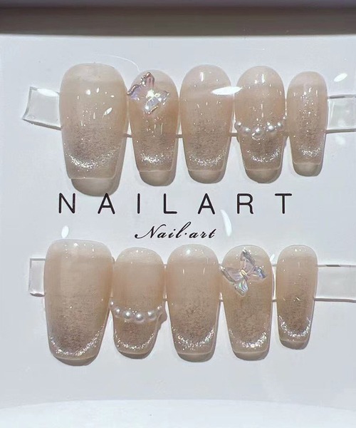 Lace Ladies（レースレディース）の「バタフライ クリア ネイルチップ セット（ネイルシール/ネイルチップ・レディース・クリア・M/XS）」の5枚目の写真