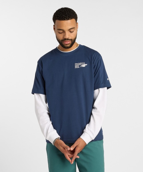 NEW BALANCE(ニューバランス)の「Numeric Small Logo ショートスリーブTシャツ(Tシャツ/カットソー・メンズ・ネイビー/ホワイト/ライトグレー/ブラック・SMALL/MEDIUM/LARGE/X-LARGE)」の4枚目の写真