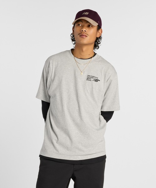 NEW BALANCE(ニューバランス)の「Numeric Small Logo ショートスリーブTシャツ(Tシャツ/カットソー・メンズ・ネイビー/ホワイト/ライトグレー/ブラック・SMALL/MEDIUM/LARGE/X-LARGE)」の3枚目の写真