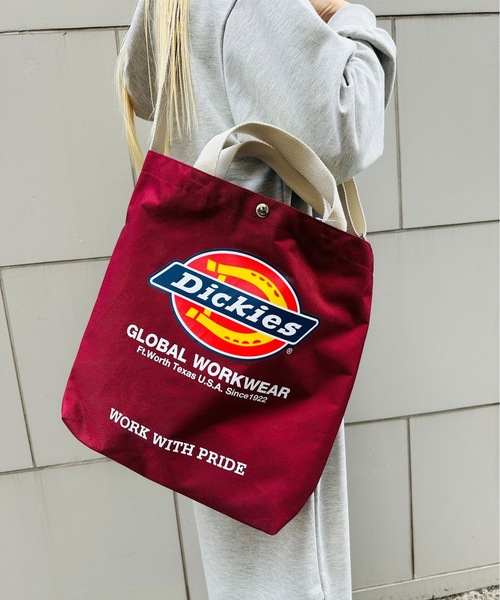 Dickies(ディッキーズ)の「Dickies / DK LOGO PRINT 2WAY SHOULDER BAG / 80976300(ショルダーバッグ・レディース・ワインレッド/グリーン/ネイビー/ブラック・ONESIZE)」の4枚目の写真