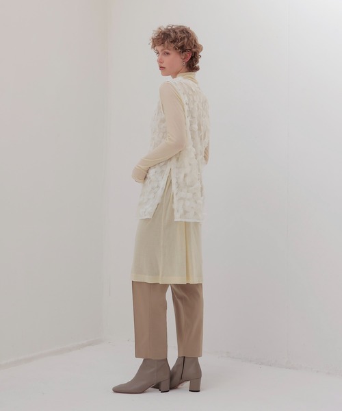 DRESSLAVE(ドレスレイブ)の「sheer high twist tunic dress(シアー強撚チュニックワンピース)(Tシャツ/カットソー・レディース・オフホワイト/ブルー・38)」の7枚目の写真
