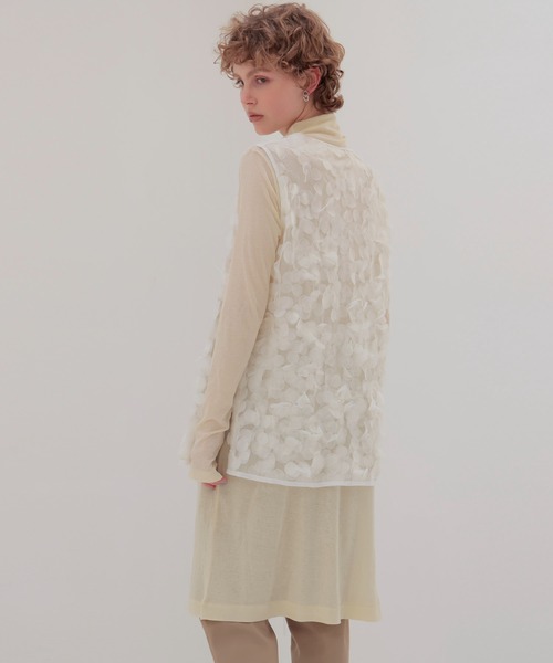 DRESSLAVE(ドレスレイブ)の「sheer high twist tunic dress(シアー強撚チュニックワンピース)(Tシャツ/カットソー・レディース・オフホワイト/ブルー・38)」の10枚目の写真