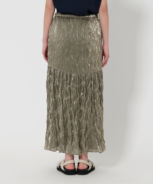 BEAUTY&YOUTH UNITED ARROWS（ビューティーアンドユースユナイテッドアローズ）の「シャイニー ティアード ロングスカート（スカート・レディース・オリーブ/ブラック/オフホワイト・M/S）」の13枚目の写真