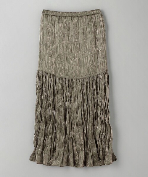 BEAUTY&YOUTH UNITED ARROWS（ビューティーアンドユースユナイテッドアローズ）の「シャイニー ティアード ロングスカート（スカート・レディース・オリーブ/ブラック/オフホワイト・M/S）」の15枚目の写真