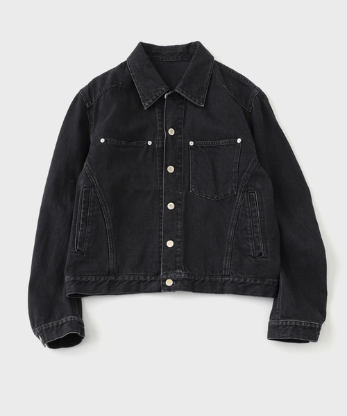 NVRFRGT(ネヴァーフォーゲット)の「【NVRFRGT / ネヴァーフォーゲット】 DENIM 3D TRUCKER JACKET F.BLK NF242J0 2A(デニムジャケット・メンズ・ブラック・2)」の1枚目の写真