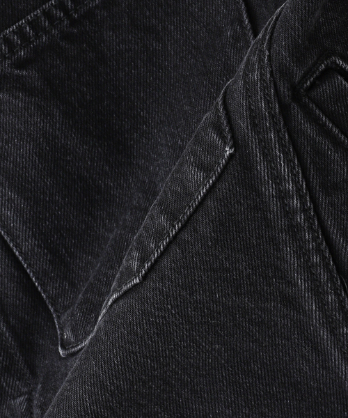 NVRFRGT(ネヴァーフォーゲット)の「【NVRFRGT / ネヴァーフォーゲット】 DENIM 3D TRUCKER JACKET F.BLK NF242J0 2A(デニムジャケット・メンズ・ブラック・2)」の3枚目の写真
