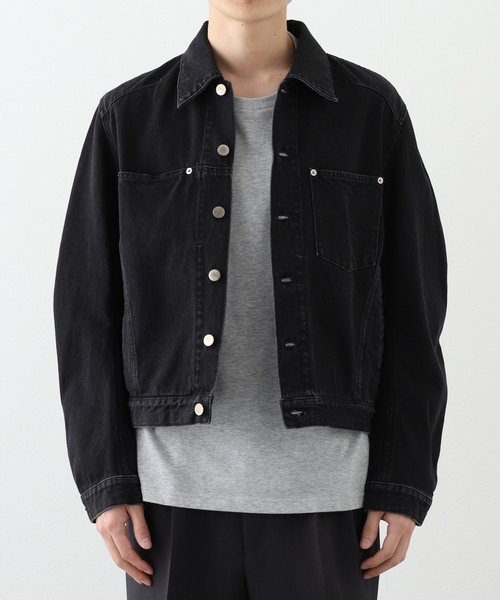 NVRFRGT(ネヴァーフォーゲット)の「【NVRFRGT / ネヴァーフォーゲット】 DENIM 3D TRUCKER JACKET F.BLK NF242J0 2A(デニムジャケット・メンズ・ブラック・2)」の4枚目の写真