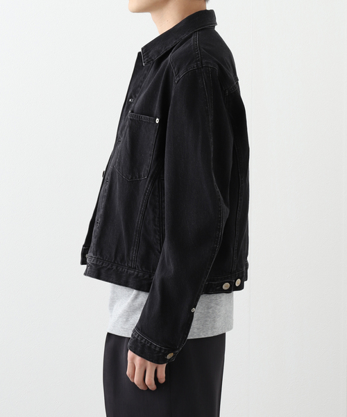 NVRFRGT(ネヴァーフォーゲット)の「【NVRFRGT / ネヴァーフォーゲット】 DENIM 3D TRUCKER JACKET F.BLK NF242J0 2A(デニムジャケット・メンズ・ブラック・2)」の5枚目の写真