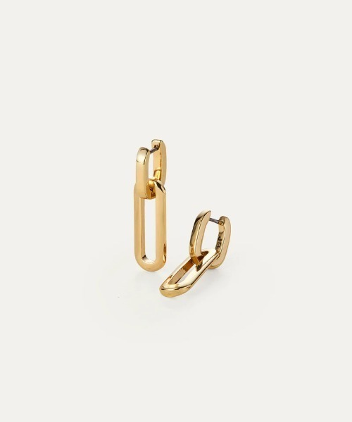 JENNYBIRD(ジェニーバード)の「【JENNY BIRD/ジェニーバード】フープピアス 2WAY TEENI DETACHABLE LINK EARRINGS(ピアス(両耳用)・レディース・シルバー×ゴールド/ゴールド・FREE)」の7枚目の写真
