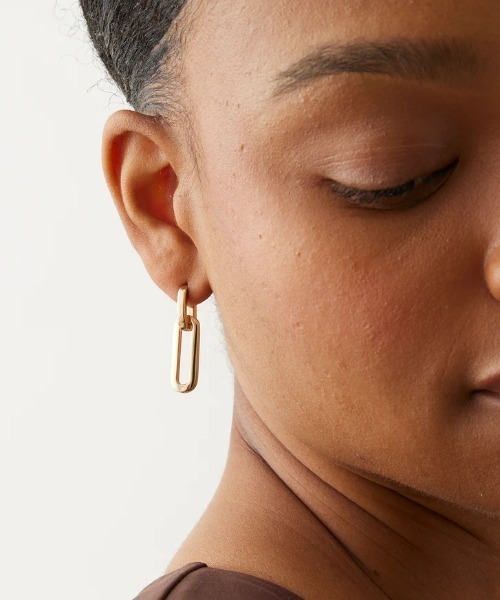 JENNYBIRD(ジェニーバード)の「【JENNY BIRD/ジェニーバード】フープピアス 2WAY TEENI DETACHABLE LINK EARRINGS(ピアス(両耳用)・レディース・シルバー×ゴールド/ゴールド・FREE)」の10枚目の写真