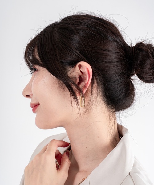 JENNYBIRD(ジェニーバード)の「【JENNY BIRD/ジェニーバード】フープピアス 2WAY TEENI DETACHABLE LINK EARRINGS(ピアス(両耳用)・レディース・シルバー×ゴールド/ゴールド・FREE)」の16枚目の写真