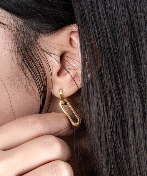JENNYBIRD(ジェニーバード)の「【JENNY BIRD/ジェニーバード】フープピアス 2WAY TEENI DETACHABLE LINK EARRINGS(ピアス(両耳用)・レディース・シルバー×ゴールド/ゴールド・FREE)」の17枚目の写真