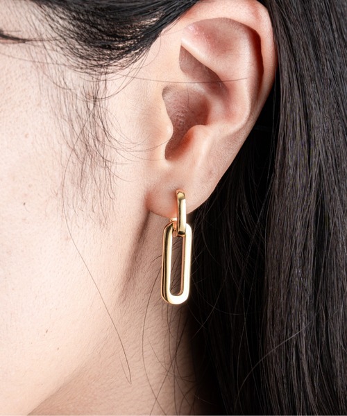 JENNYBIRD(ジェニーバード)の「【JENNY BIRD/ジェニーバード】フープピアス 2WAY TEENI DETACHABLE LINK EARRINGS(ピアス(両耳用)・レディース・シルバー×ゴールド/ゴールド・FREE)」の19枚目の写真