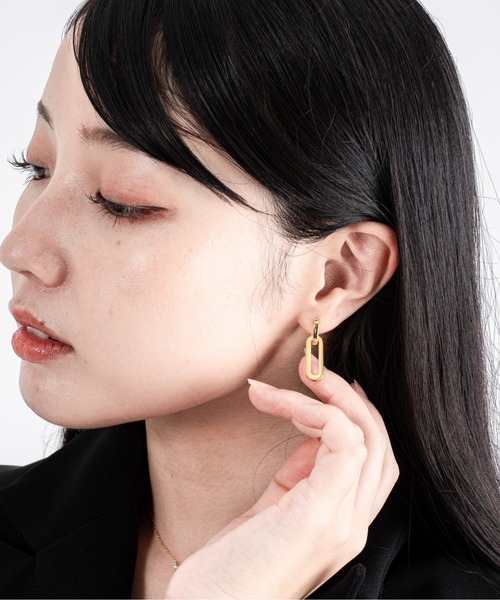 JENNYBIRD(ジェニーバード)の「【JENNY BIRD/ジェニーバード】フープピアス 2WAY TEENI DETACHABLE LINK EARRINGS(ピアス(両耳用)・レディース・シルバー×ゴールド/ゴールド・FREE)」の20枚目の写真