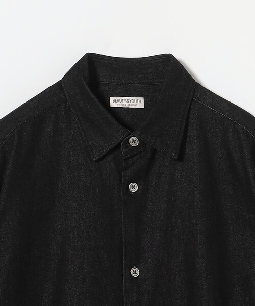 「BEAUTY&YOUTH UNITED ARROWS」 半袖シャツ - ブラック レディース エイチ ビューティー＆ユースのレディースのシャツ / ブラウス