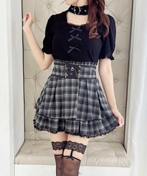 D*.様 MA＊RS マーズ　リボン　ミニワンピース　ミニスカート　白×黒　セー MA*RS｜アメーバーマーズ（レディース）のスカート通販 - ZOZOTOWN