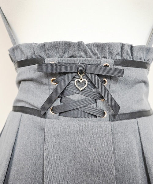 MA*RS（アメーバーマーズ）の「フロントスピンドルスカパン（スカート・レディース・ブラック×ホワイト/ブラック/グレー/ピンク/ブラック×ブラック/チャコールグレー・FREE）」の9枚目の写真