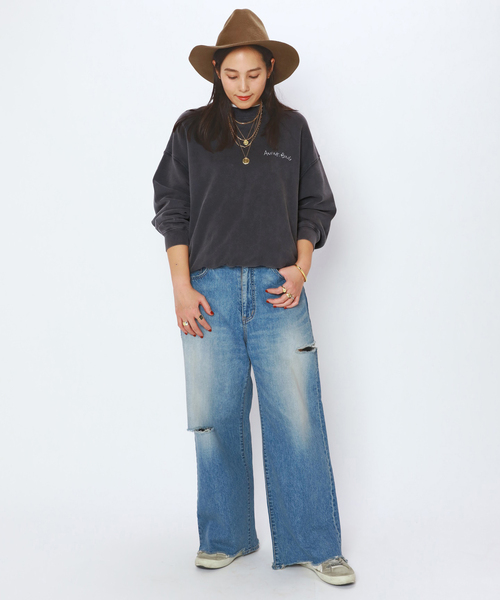 mekabuさま専用ANINEBING JACISWEATSHIRTLYRICS Anine Bing（アニー ビング）の「*【ANINE BING/アニン ビン】JACI