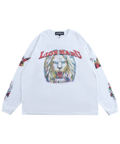 MLE 快傑ライオン丸 「LION FACE」 LONG TEE（Tシャツ/カットソー