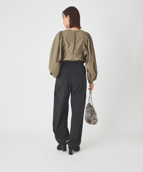 ever closet（エバークローゼット）の「レディス 撥水 カーゴパンツ（カーゴパンツ・レディース・ブラック/カーキ・FREE）」の5枚目の写真