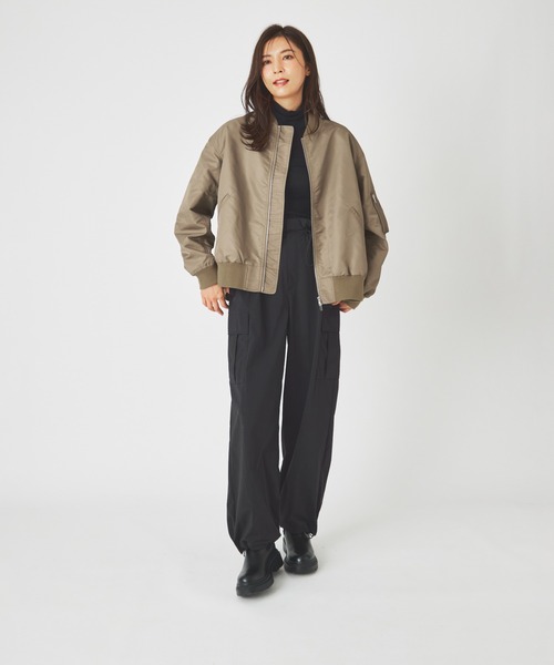 ever closet（エバークローゼット）の「レディス 撥水 カーゴパンツ（カーゴパンツ・レディース・ブラック/カーキ・FREE）」の6枚目の写真